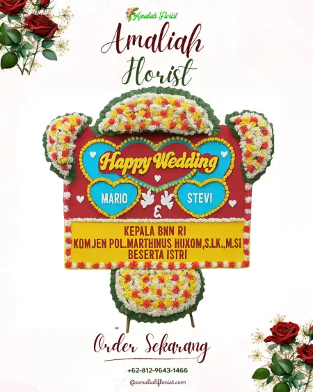 Papan Bunga Pernikahan Pasi Raja